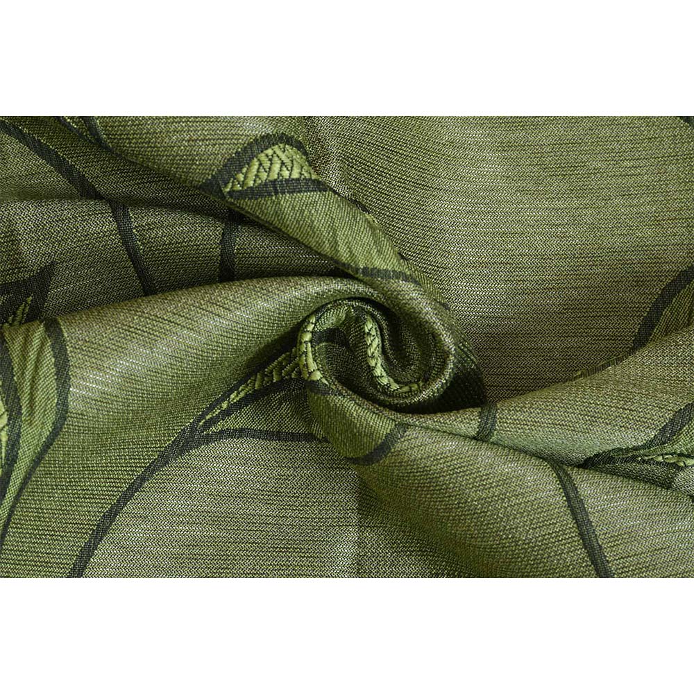 Curtain, (Presto) ICSST428_LD2, Green colour solid Long Door curtain Set of 2, Curtain-EL16051-44X108 inches