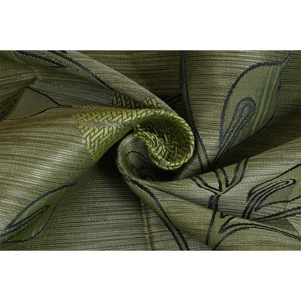 Curtain, (Presto) ICSST448_LD2, Green colour solid Long Door curtain Set of 2, Curtain-EL16056-44X108 inches