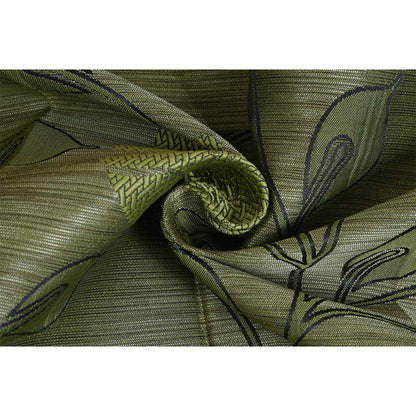 Curtain, (Presto) ICSST448_W2, Green colour solid  Window curtain Set of 2, Curtain-EL16056-44X60 inches