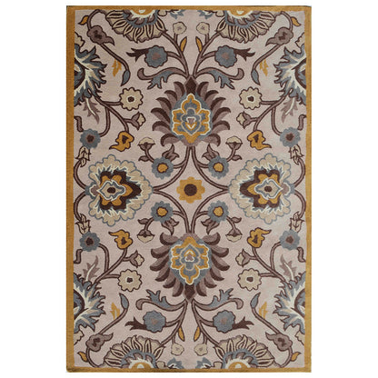 Rugs, (Presto) ICHT1353C5X8, Brown and Beige Traditional Hand Tufted Wool Carpet, Rug-EL16061