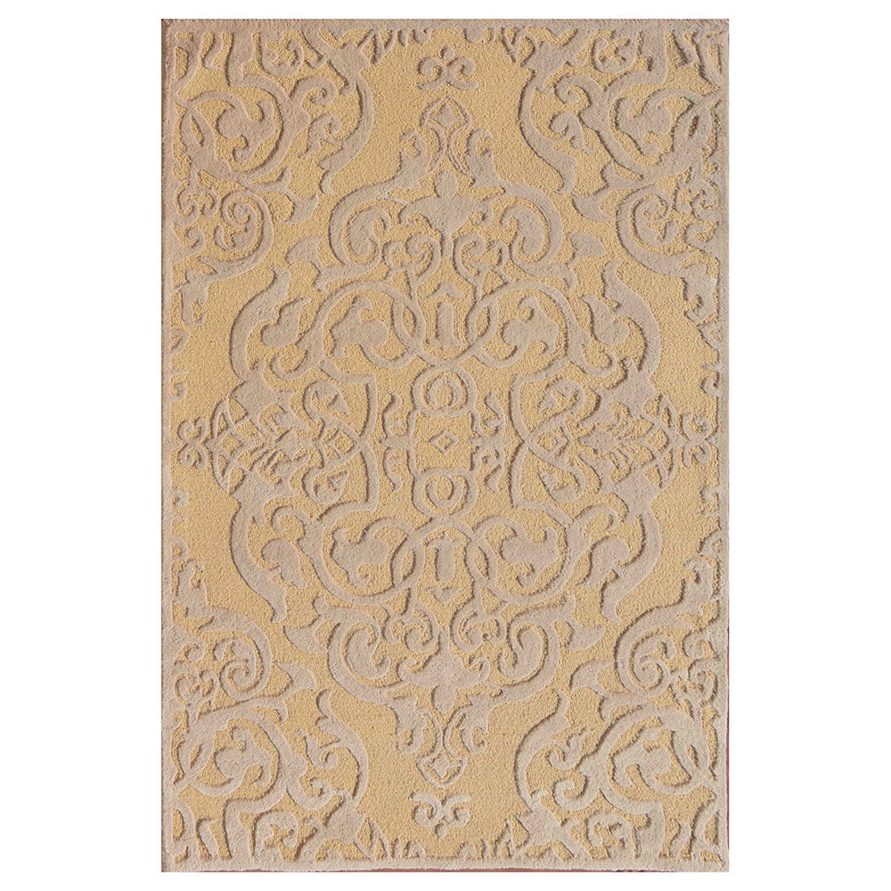 Rugs, (Presto) ICHT1503C3X5, Gold and Beige Color Traditional Hand Tufted Wool Carpet, Rug-EL16062