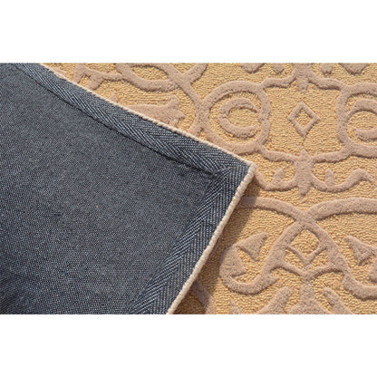 Rugs, (Presto) ICHT1503C3X5, Gold and Beige Color Traditional Hand Tufted Wool Carpet, Rug-EL16062