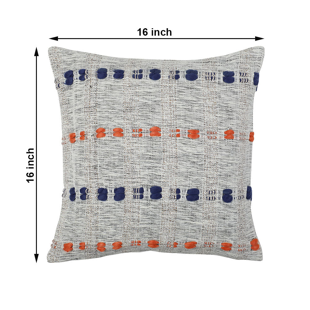 Cushion, (Cocotier) Cushion 1, Handwoven Cotton Cushion with Concealed Zip Closure, Cotton Lining Inside, Cushion - EL16063