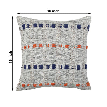 Cushion, (Cocotier) Cushion 1, Handwoven Cotton Cushion with Concealed Zip Closure, Cotton Lining Inside, Cushion - EL16063