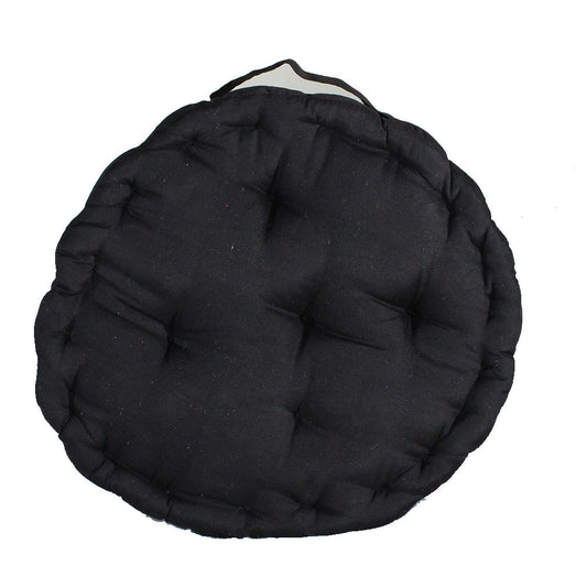 Cushion, Black Color Cushion, Cushion in Round Shape, Chair Pad, Chair Cushion, Cushion - EL16071