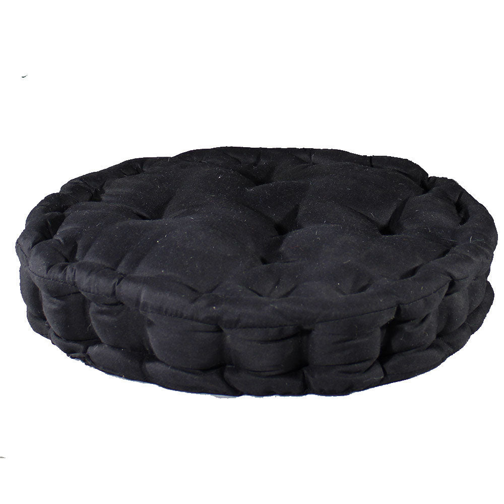 Cushion, Black Color Cushion, Cushion in Round Shape, Chair Pad, Chair Cushion, Cushion - EL16071