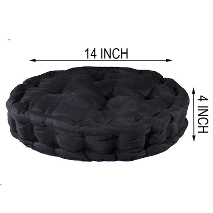 Cushion, Black Color Cushion, Cushion in Round Shape, Chair Pad, Chair Cushion, Cushion - EL16071