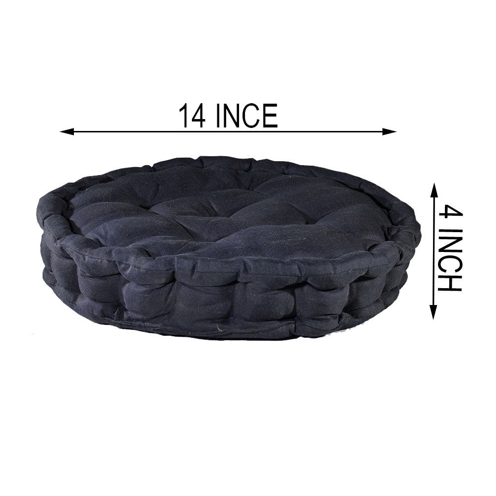 Cushion, Dark Blue Color Cushion, Cushion in Round Shape, Chair Pad, Chair Cushion, Cushion - EL16072