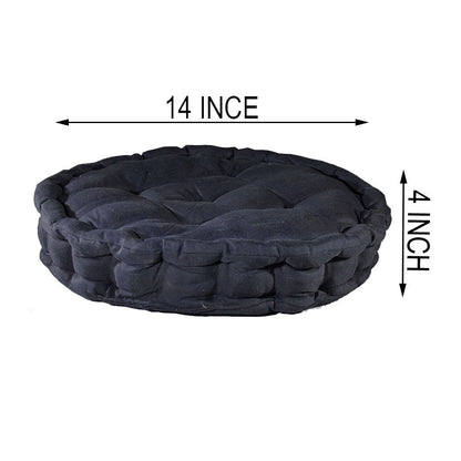 Cushion, Dark Blue Color Cushion, Cushion in Round Shape, Chair Pad, Chair Cushion, Cushion - EL16072