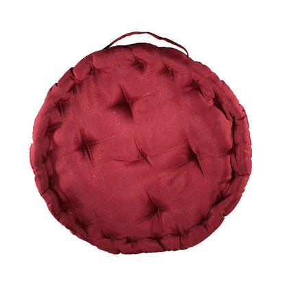 Cushion, Red Color Cushion, Cushion in Round Shape, Chair Pad, Chair Cushion, Cushion - EL16073