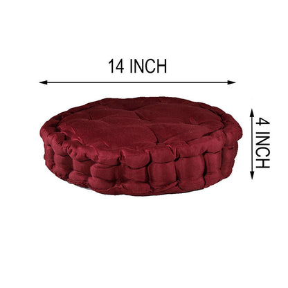 Cushion, Red Color Cushion, Cushion in Round Shape, Chair Pad, Chair Cushion, Cushion - EL16073