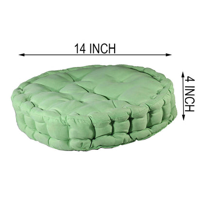 Cushion, Green Color Cushion, Cushion in Round Shape, Chair Pad, Chair Cushion, Cushion - EL16076