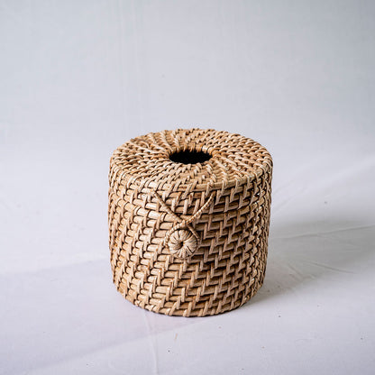 Table Accessory, TAA004(ASSAM ADMIRATION), Round Shaped Tissue Box, Tissue Box - EL16079