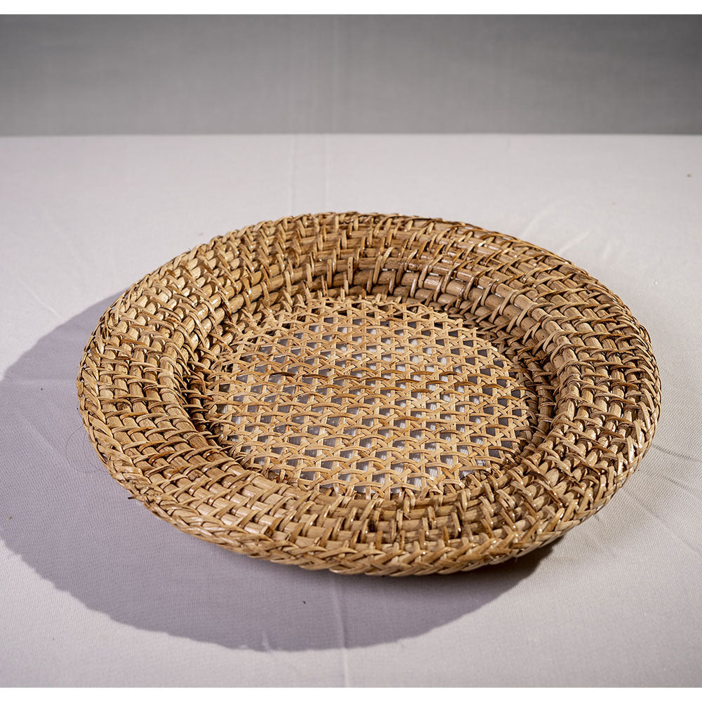 Table Accessory, TAA012(ASSAM ADMIRATION), Round Netted Charger Plate, Serving Plate, Plate - EL16083