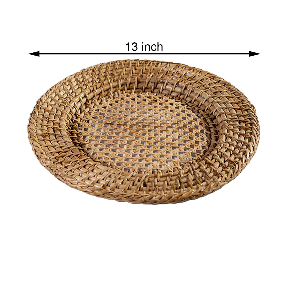 Table Accessory, TAA012(ASSAM ADMIRATION), Round Netted Charger Plate, Serving Plate, Plate - EL16083