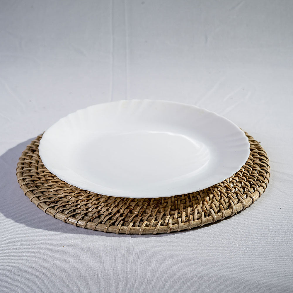 Table Linen, TAA015(ASSAM ADMIRATION), Round Placemat, Table Mat, Dining Table Mat, Table Placemat - EL16086