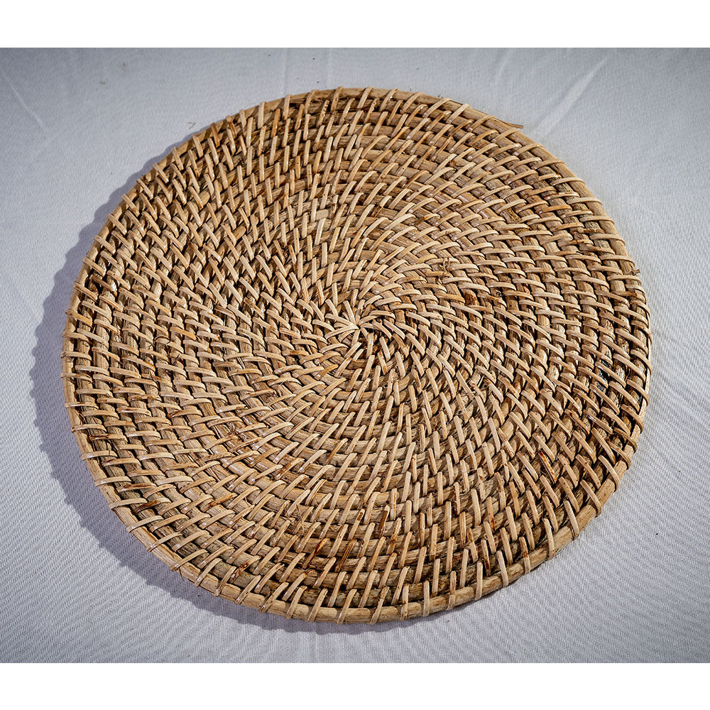 Table Linen, TAA015(ASSAM ADMIRATION), Round Placemat, Table Mat, Dining Table Mat, Table Placemat - EL16086