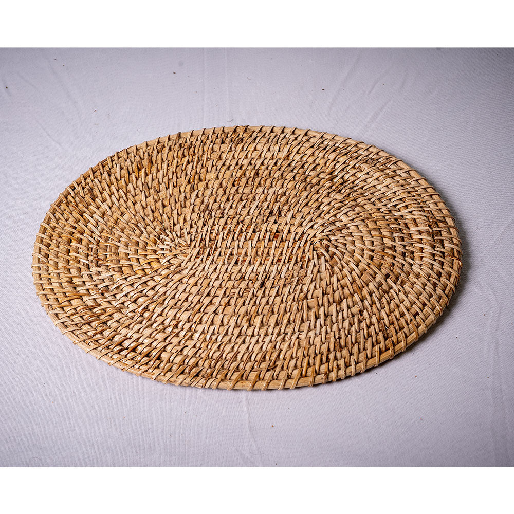 Table Linen, TAA016(ASSAM ADMIRATION), Oval Shaped Placemat, Table Mat, Dining Table Mat, Table Placemat - EL16087