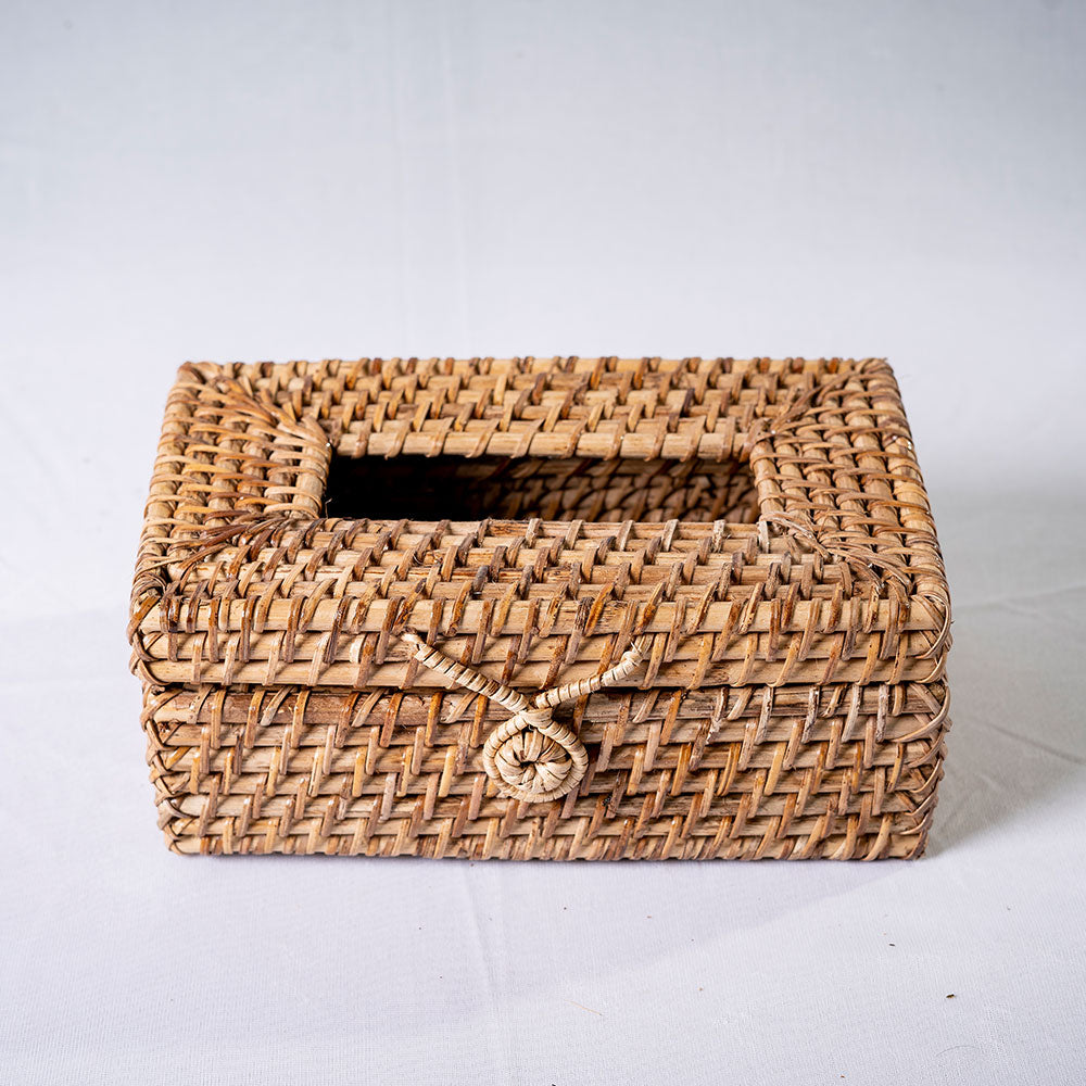 Table Accessory, TAA018(ASSAM ADMIRATION), Square Shape Tissue Box, Woven Tissue Box, Tissue Box - EL16089