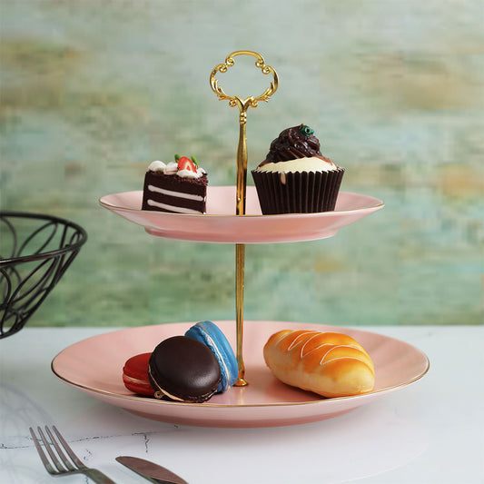 Cake & Dessert Stand, AVA-CX-01B(A Vintage Affair), Designer Ceramic Classic Cake Stand - Pink, Cake & Dessert Stand - EL16092