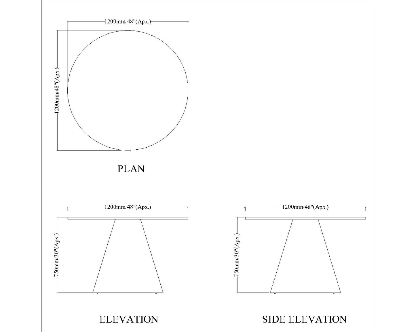 Meeting Table, Conference Table, Office Table, Round Shape Meeting Table ( 4 Seater) , Meeting Table in Grey & White Color, Meeting Table - EL17003