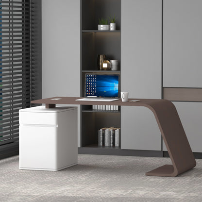 Office Table, MD Table,Office Table in Brown & White Color, Office Table - EL19002