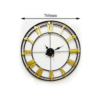 Clocks, Clocks for Home, Clocks in Round Shape, Clock in Black & Golden Color, Clocks - EL2067