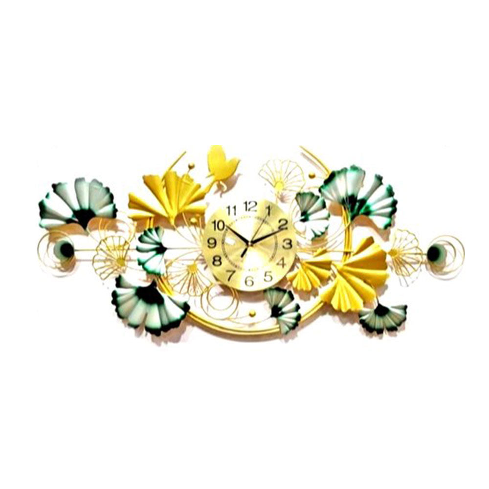 Clocks, Clocks for Home, Designer Clock, Clock in Golden & Green Color, Clocks - EL2070