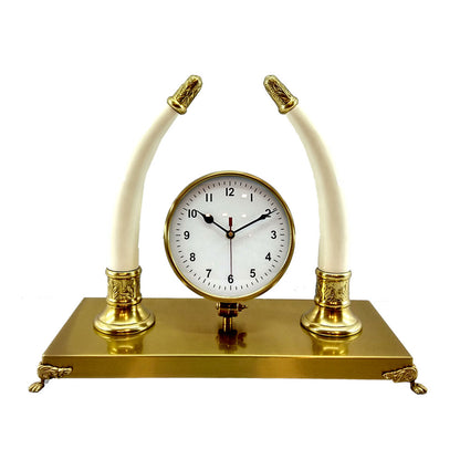 Clock, Clock for Table, Clock in White & Golden Color, Clocks - EL2074