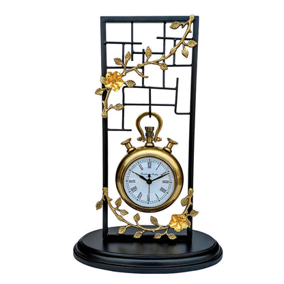 Clock, Clock for Table, Clock in Black & Gold Color, Clocks - EL2079