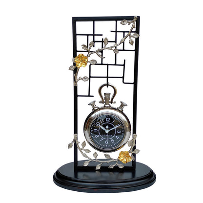 Clock, Clock for Table, Clock in Black & Silver Color, Clocks - EL2080