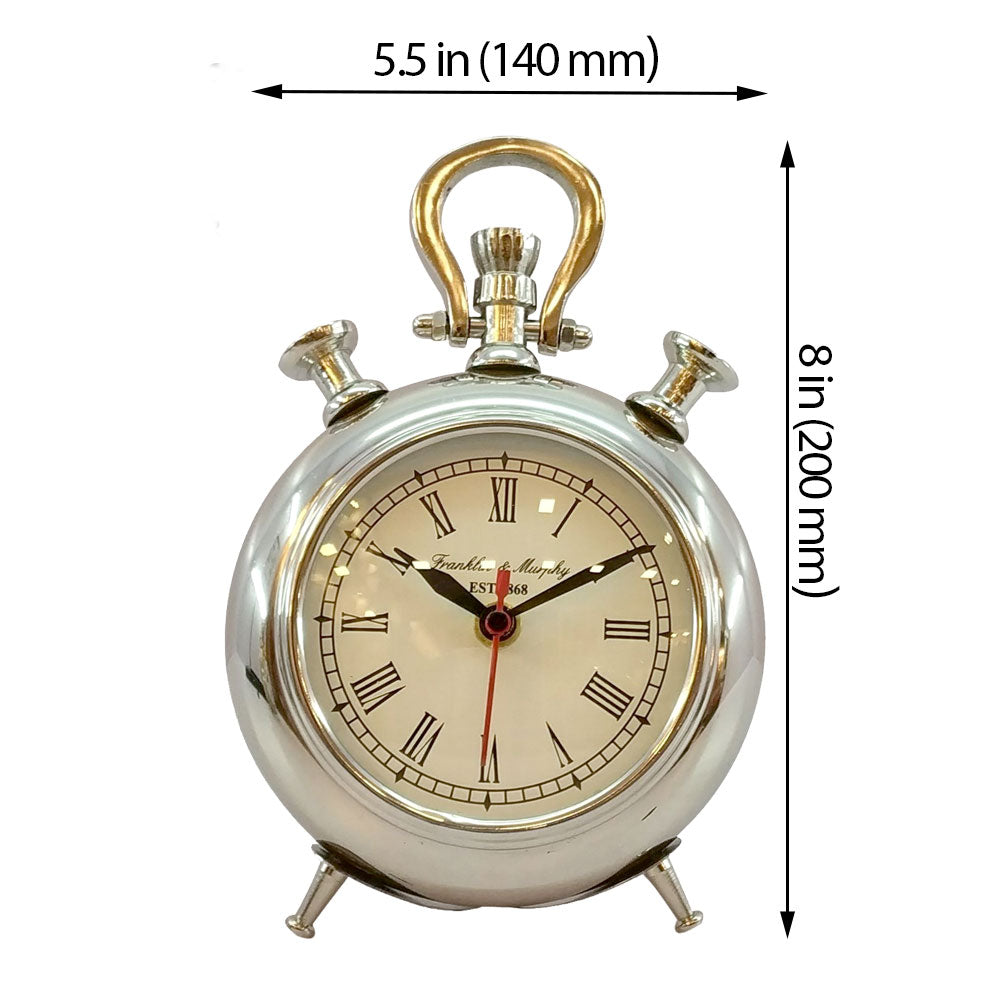 Clock, Clock for Table, Clock in Silver Color, Clocks - EL2083