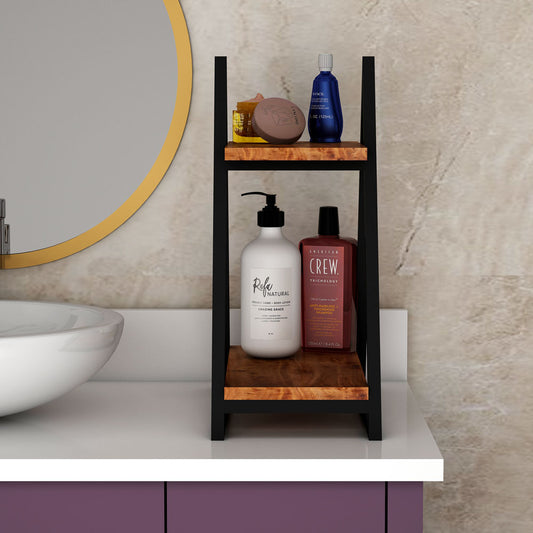 Toilet Accessory, Toilet Accessory in Metal, Toilet Accessory with Open Space, Toilet Accessory in Black & Brown Color, Toilet Accessory - EL2089