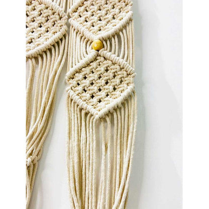 Hanging Plant (i147_1_1), Macrame Planter Pot Holder Hanging, 3 Hangers, Hanging Plant in Off White Color Hanging Plant - EL2162