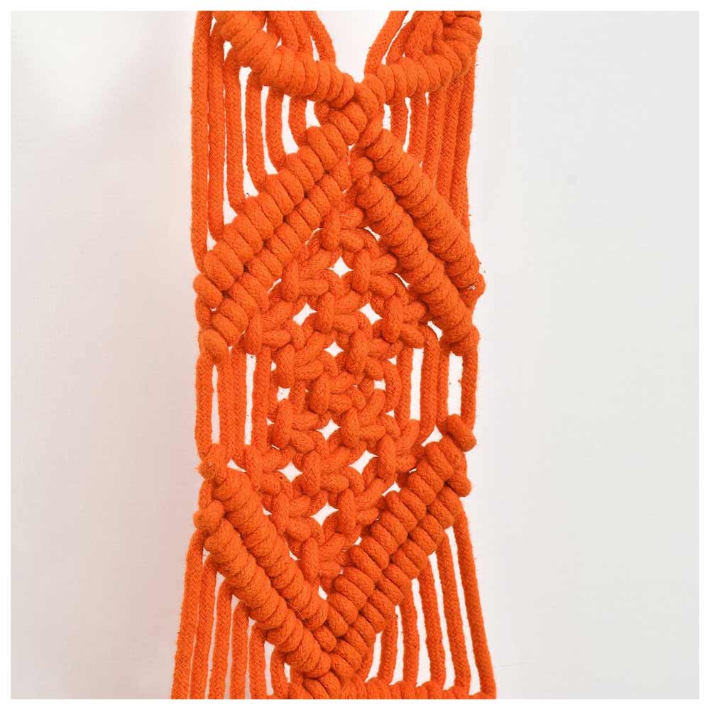 Hanging Plant (i73_6_1), Macrame Planter Pot Holder Hanging, Hanging Plant in Orange Color Hanging Plant - EL2175