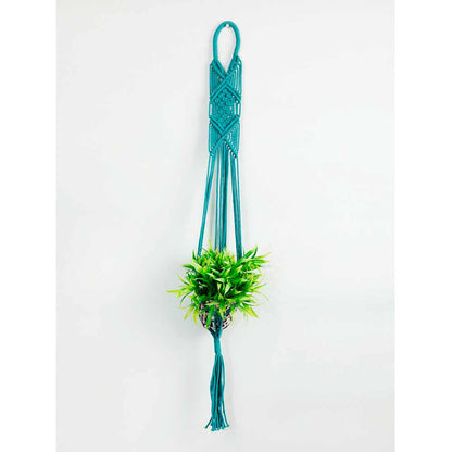 Hanging Plant (i73_7_1), Macrame Planter Pot Holder Hanging, Hanging Plant in Blue Color Hanging Plant - EL2176