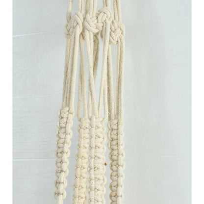 Hanging Plant (i61_1_1), Macrame Planter Pot Holder Hanging, Hanging Plant in White Color Hanging Plant - EL2177