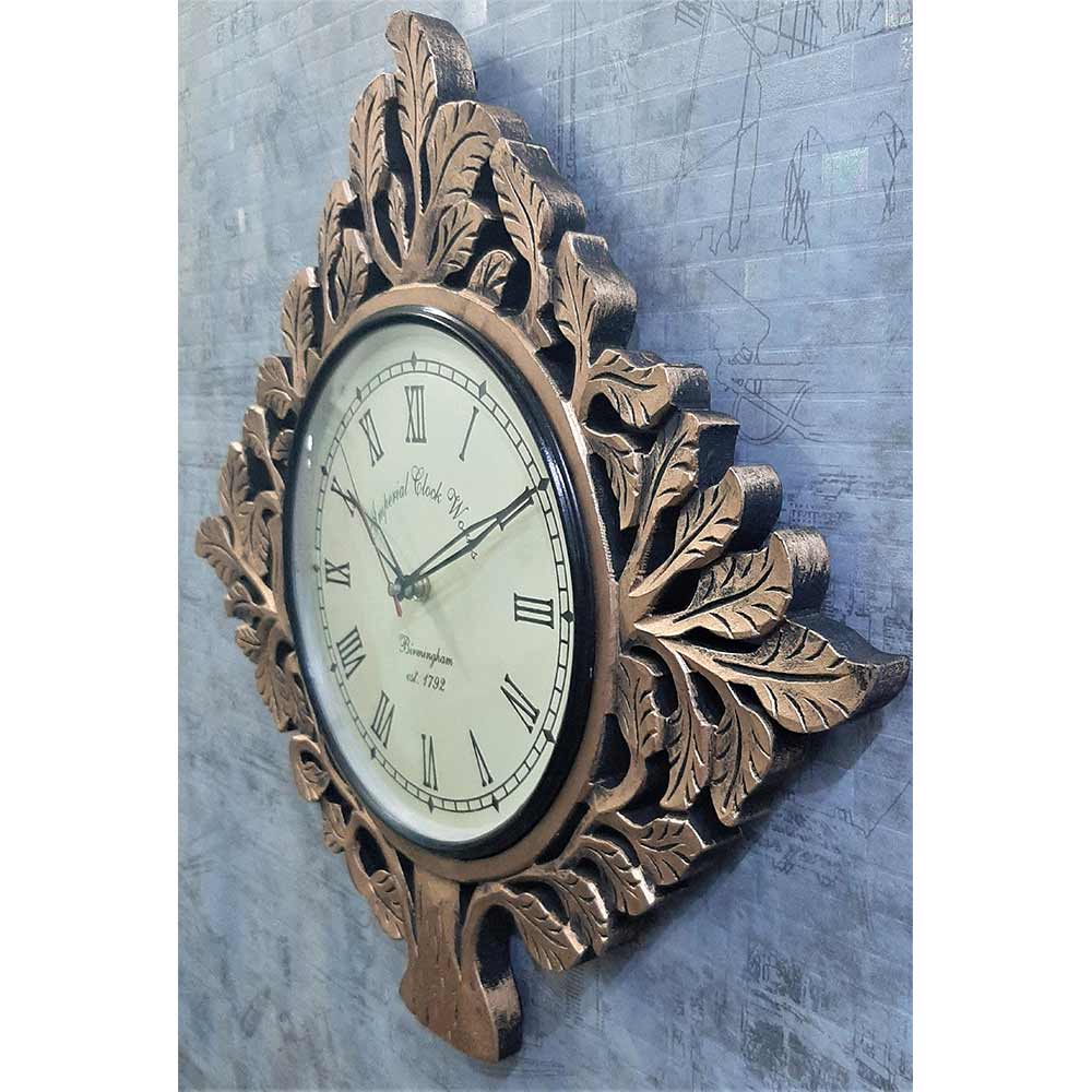 Wall Clock, Golden Tree design carving Wall Clock a perfect wall d�cor accent, Wall Clock - EL2187