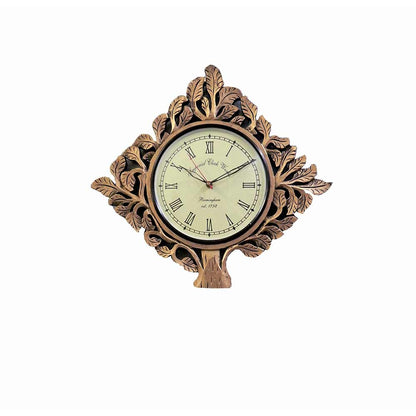 Wall Clock, Golden Tree design carving Wall Clock a perfect wall d�cor accent, Wall Clock - EL2187