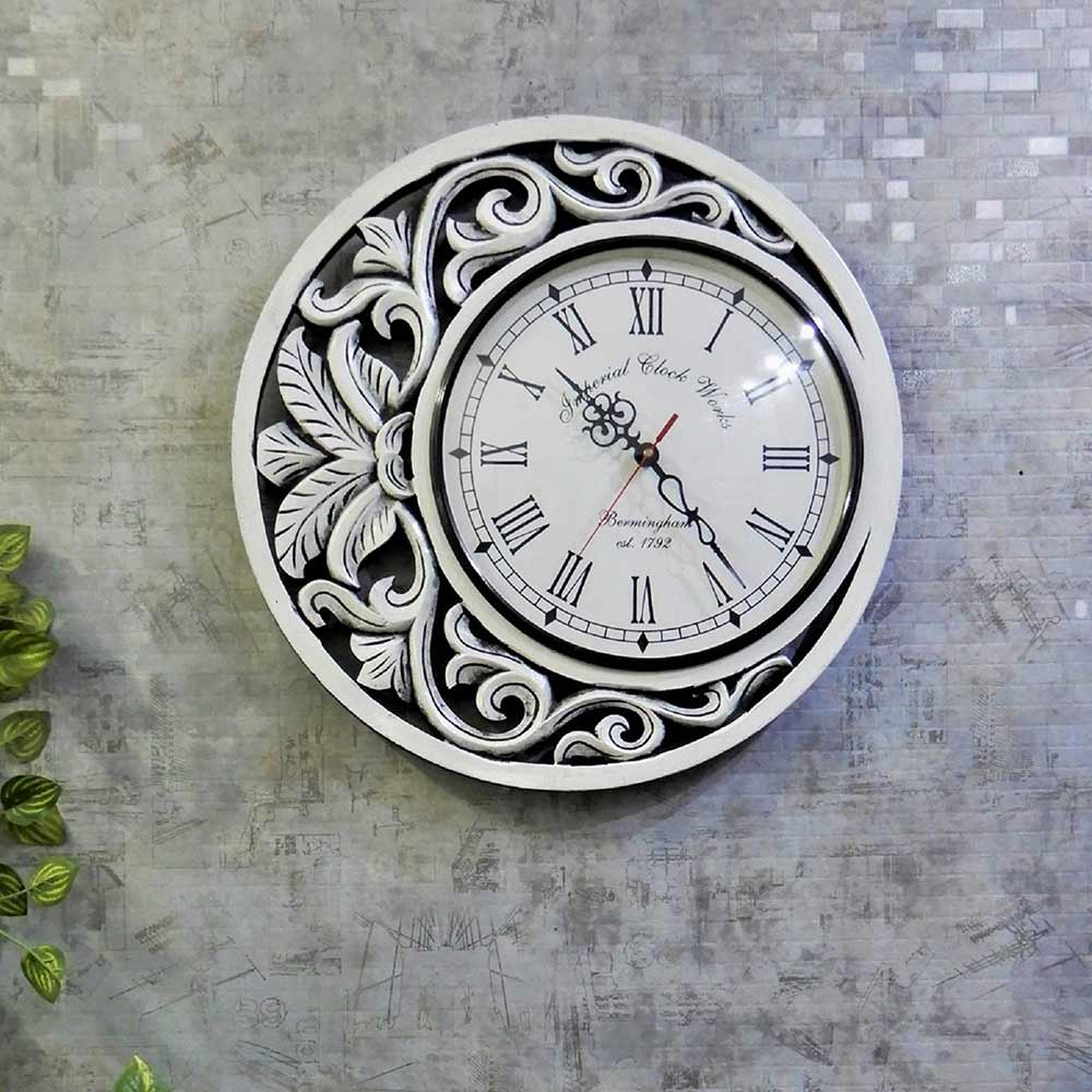 Wall Clock, WallClock Moon On Earth design White shade, Wall Clock - EL2188