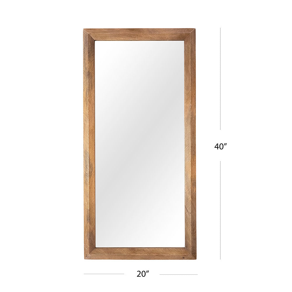 Mirror, SCSAI/2021/252 (STRAWBERRY COLLECTIVE), Wooded Manor Mirror - Natural, Mirror - EL2210