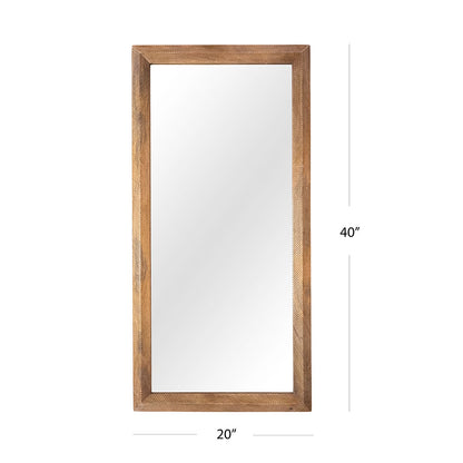 Mirror, SCSAI/2021/252 (STRAWBERRY COLLECTIVE), Wooded Manor Mirror - Natural, Mirror - EL2210