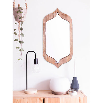 Mirror, SCSAI/2021/257 (STRAWBERRY COLLECTIVE),  Queen Hexagon Glass Mirror in Natural Finish , Mirror - EL2213