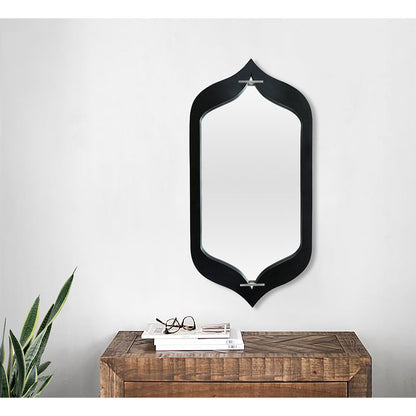 Mirror, SCSAI/2021/258 (STRAWBERRY COLLECTIVE), Queen Hexagon Glass Mirror in Black Finish, Mirror - EL2214