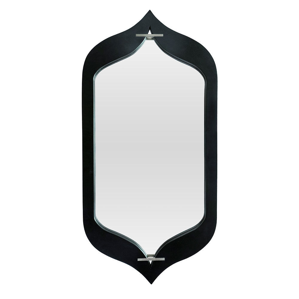 Mirror, SCSAI/2021/258 (STRAWBERRY COLLECTIVE), Queen Hexagon Glass Mirror in Black Finish, Mirror - EL2214