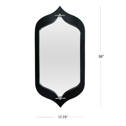 Mirror, SCSAI/2021/258 (STRAWBERRY COLLECTIVE), Queen Hexagon Glass Mirror in Black Finish, Mirror - EL2214