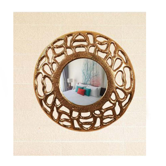 Mirror, (DWM111024) Cocovey Homes, Brass Exquisite Round wall mirror, Mirror - EL2252