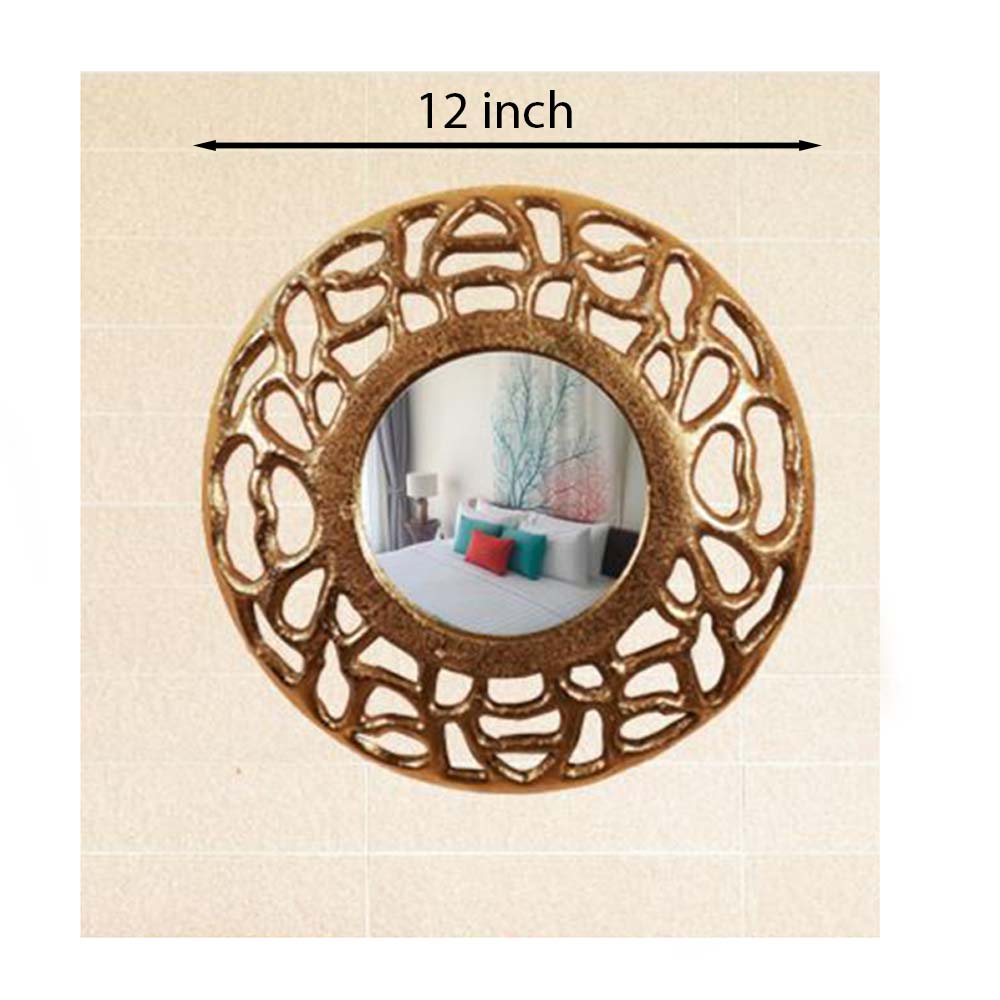 Mirror, (DWM111024) Cocovey Homes, Brass Exquisite Round wall mirror, Mirror - EL2252