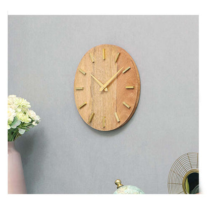 Wall Clock, (HWC111074) Cocovey Homes, Walnut Brass Wall Clock, Wall Clock - EL2267