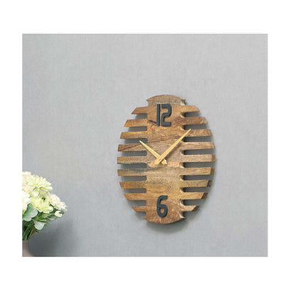 Wall Clock, (HWC111077) Cocovey Homes, Brown Wooden Wall Clock, Wall Clock - EL2270